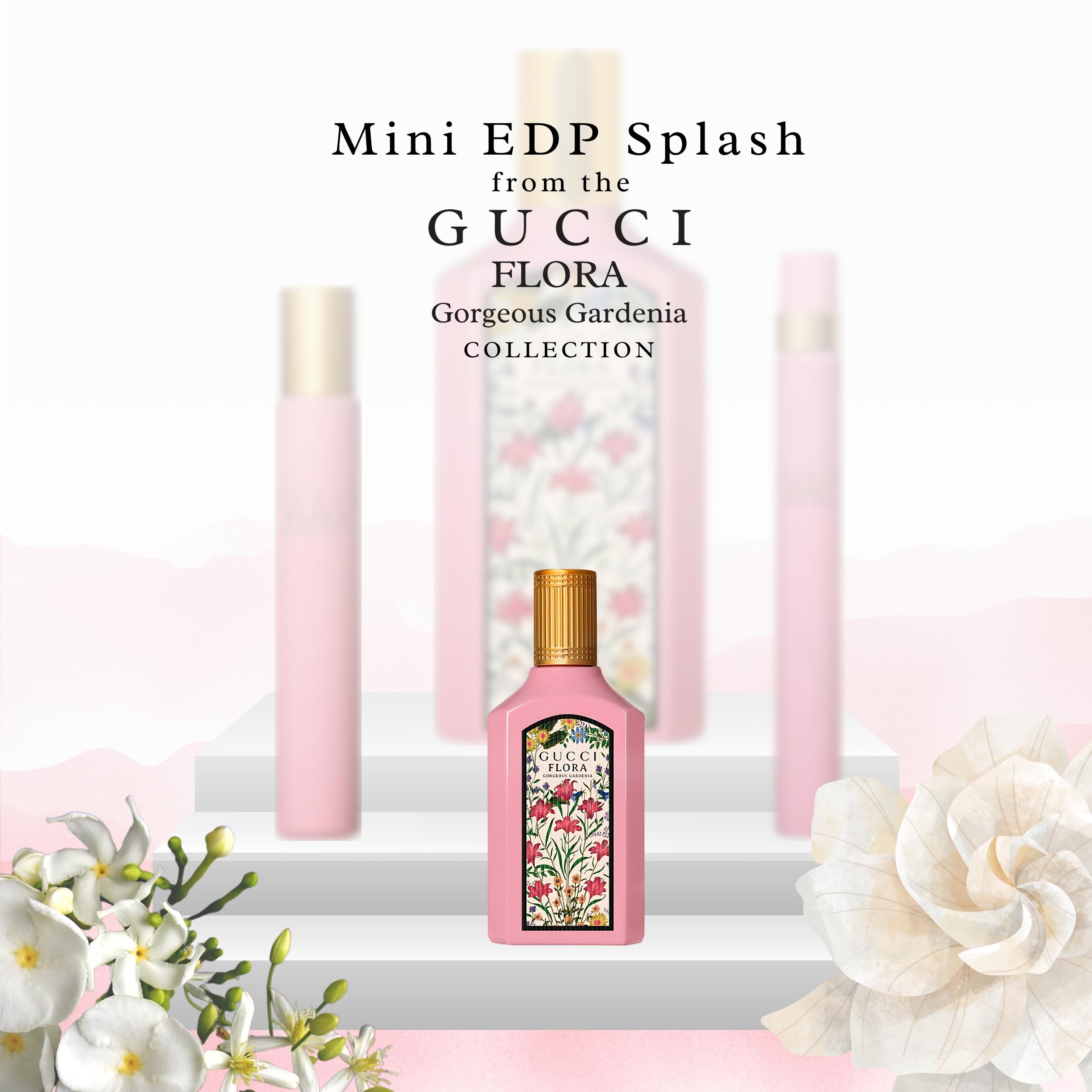 Gucci perfume sample collection display for trying scents before committing