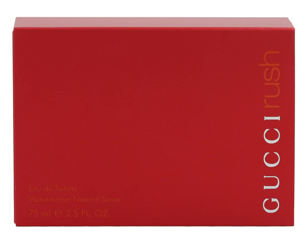 Gucci Rush for Women bottle back label emphasizes authenticity and sourcing details