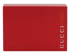 Gucci Rush for Women bottle back label emphasizes authenticity and sourcing details