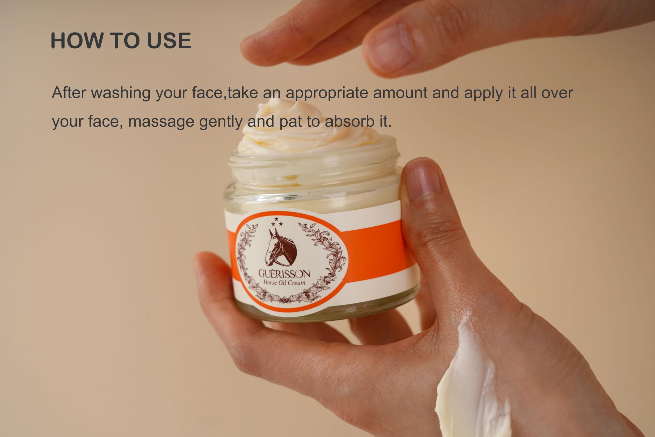 Citrus-herbal aroma note on Guerisson 9 Complex Cream bottle.