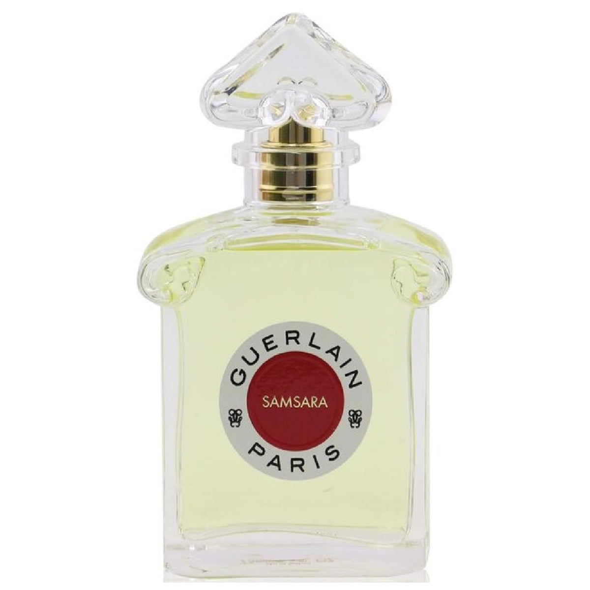 Guerlain Samsara bottle front, elegant presentation for refined evenings and special occasions.