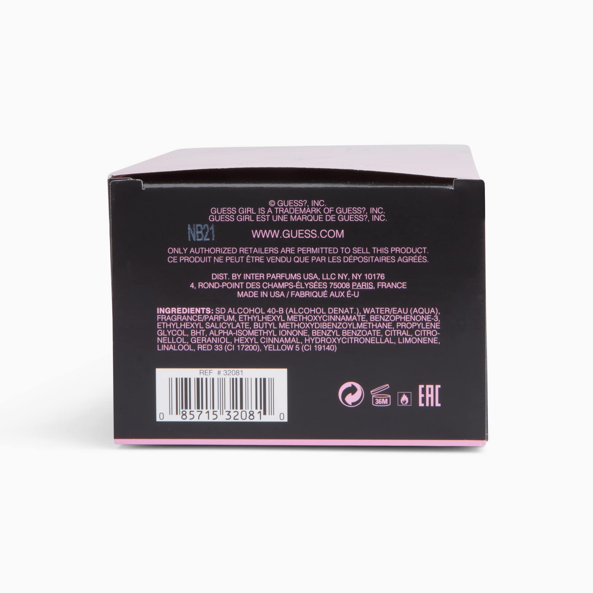 GUESS Girl EDT floral notes scene emphasizing raspberry and vanilla
