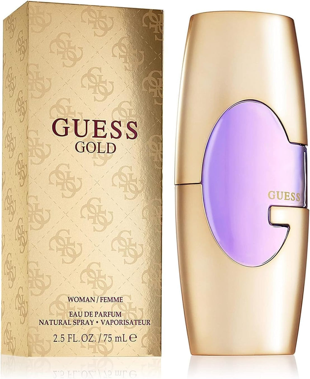 GUESS Gold for Women EDP bottle front view, evoking everyday glamour