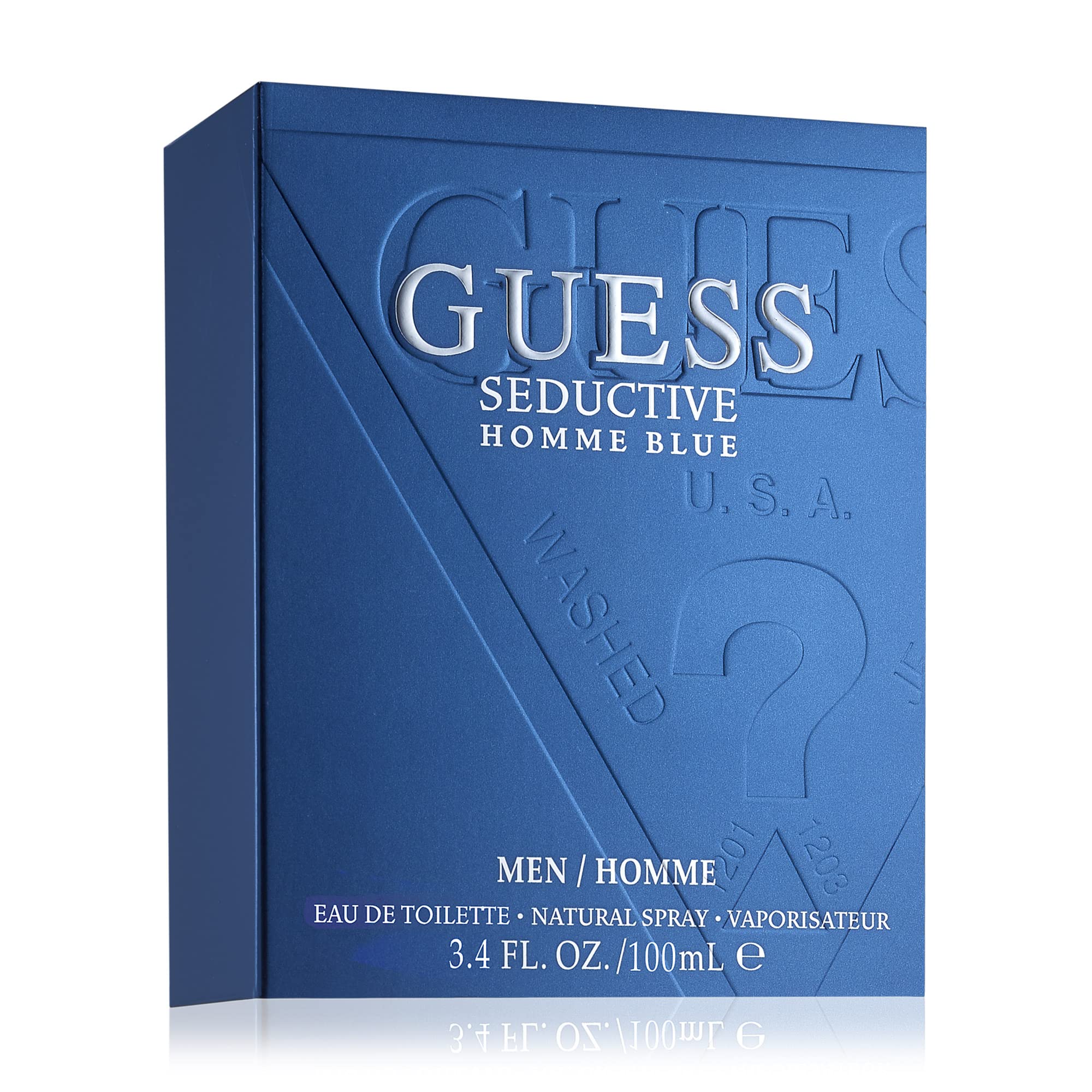 GUESS Seductive Blue on-shelf image suggesting suitability for evenings and nights out.