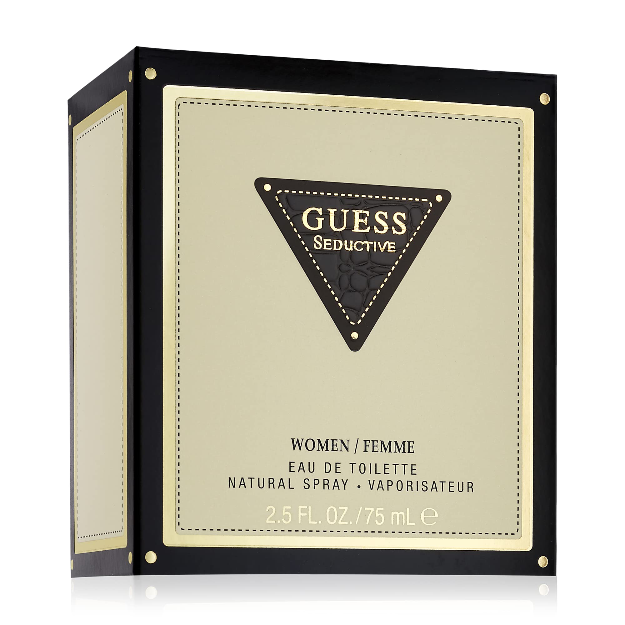 GUESS Seductive bottle cap closeup emphasizing premium detailing.