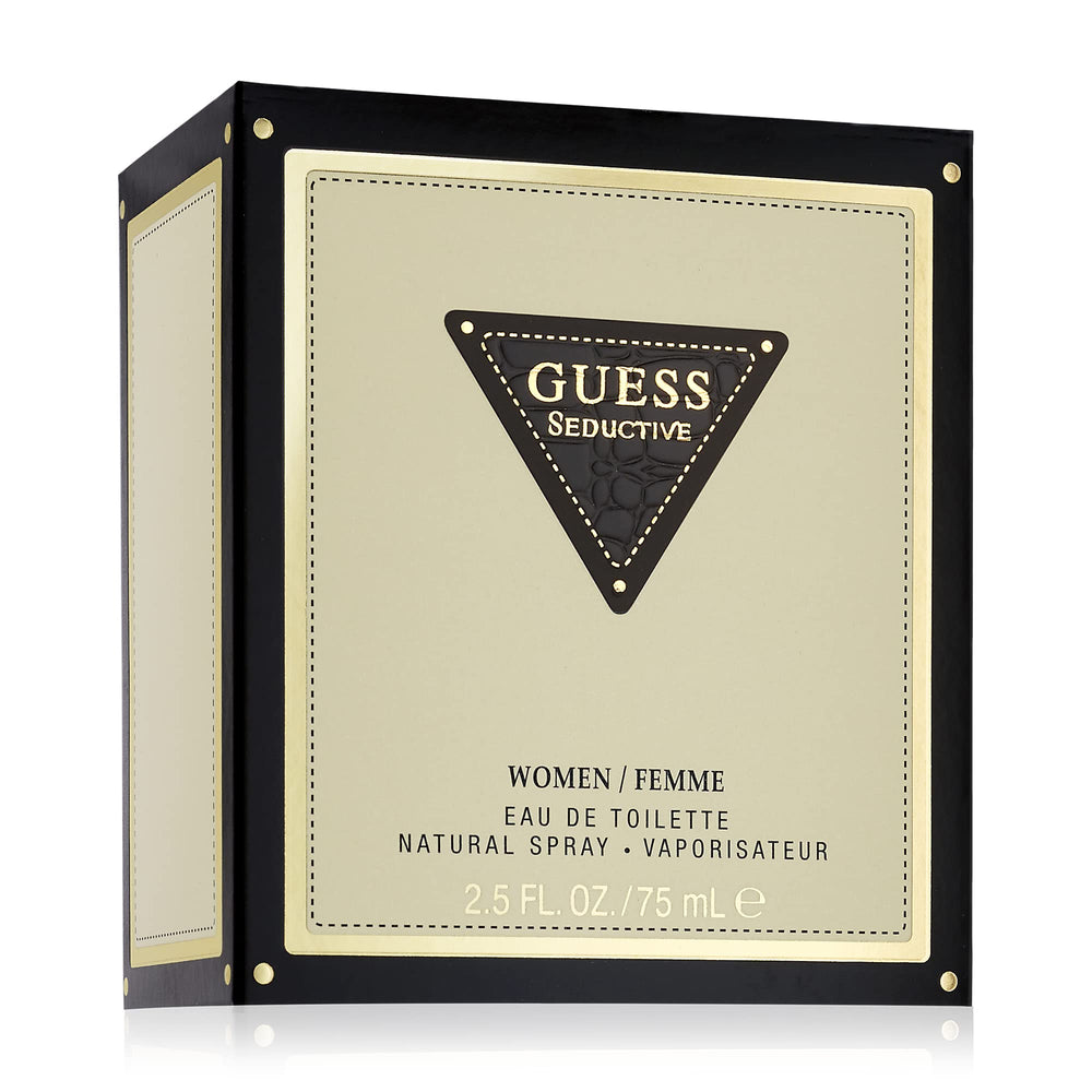 GUESS Seductive bottle cap closeup emphasizing premium detailing.