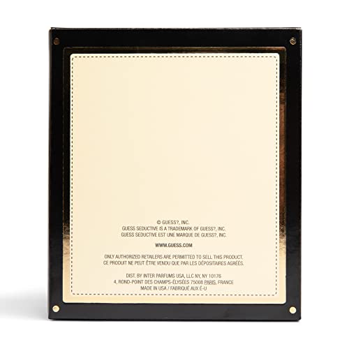 GUESS Seductive outer box shot highlighting European craftsmanship.
