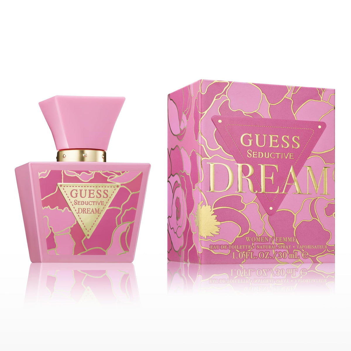 GUESS Seductive Dream bottle-front reveals an elegant floral fruity amber profile for evening wear