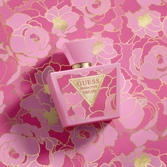 GUESS Seductive Dream label closeup, details that evoke a luxe scent experience.
