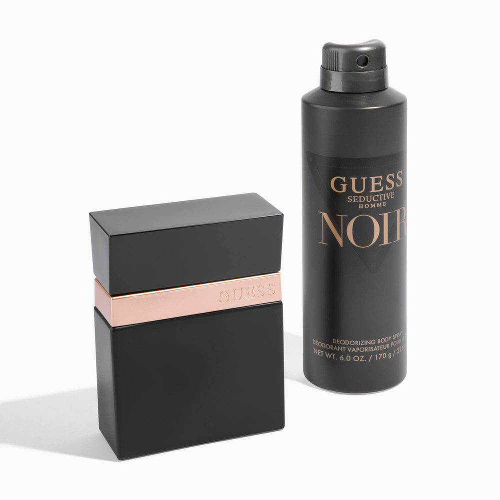 GUESS Seductive Homme Noir packaging box on display