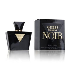 GUESS Seductive Noir bottle close-up highlights amber floral allure for evening wear