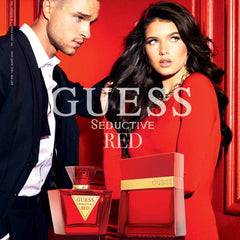 GUESS Seductive Red base notes create a warm vanilla-sandalwood signature.