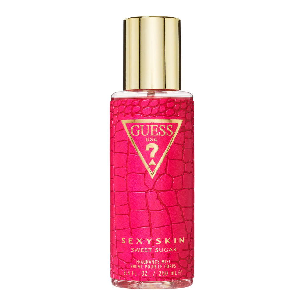 Guess Sexy Skin Sweet Sugar fragrance mist bottle with silver cap for everyday allure