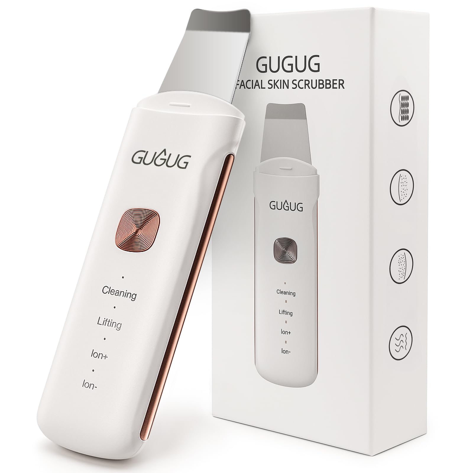 GUGUG Skin Scrubber 4-in-1 face device for deep cleansing on the go.