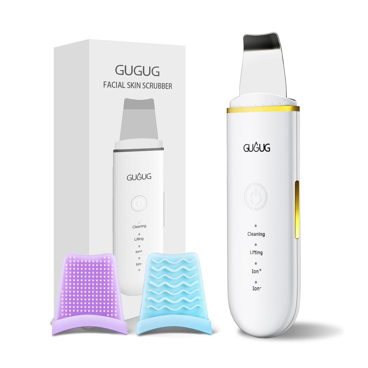 GUGUG Skin Scrubber front view, a compact tool for daily cleansing.
