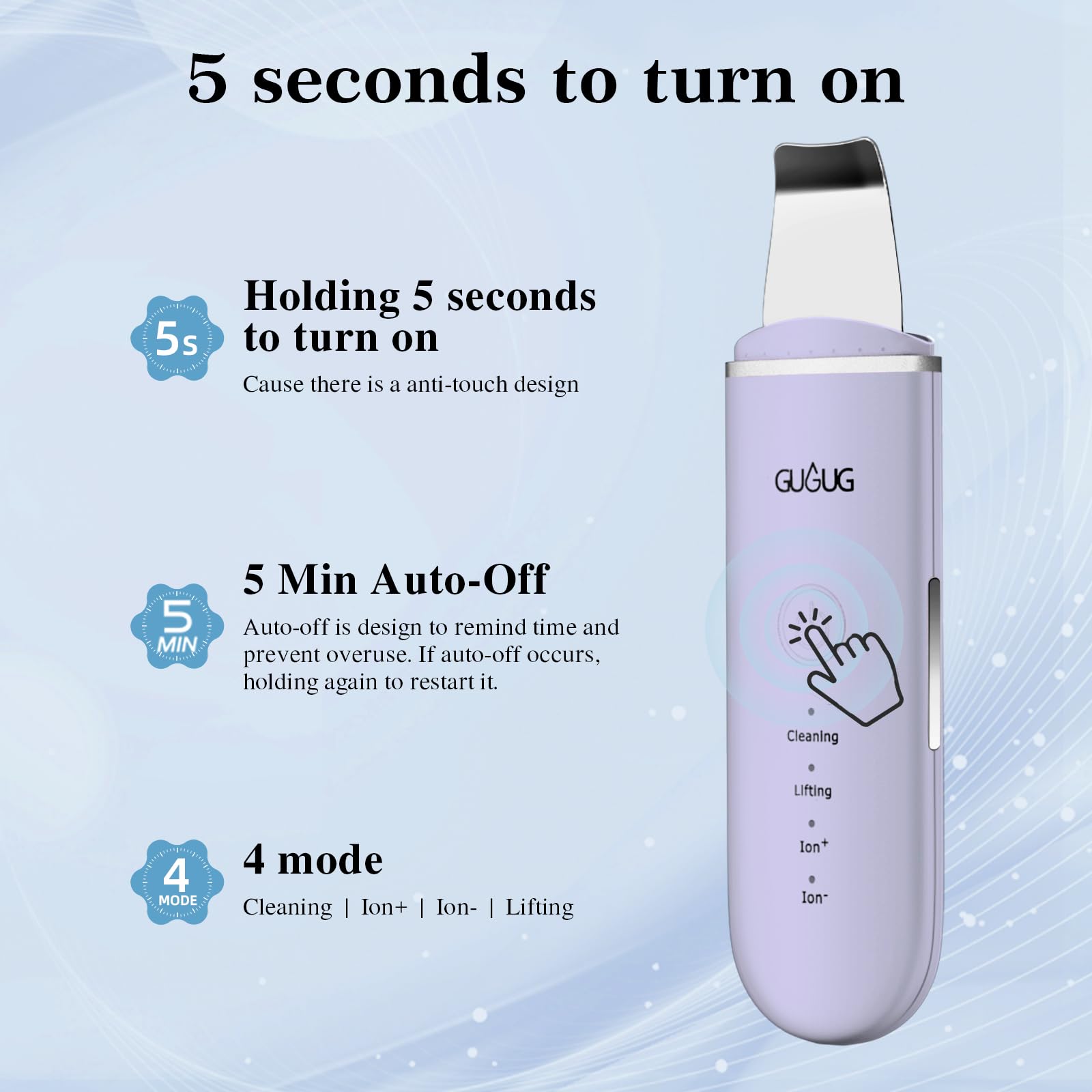 GUGUG Skin Scrubber in action during a wet-skin session