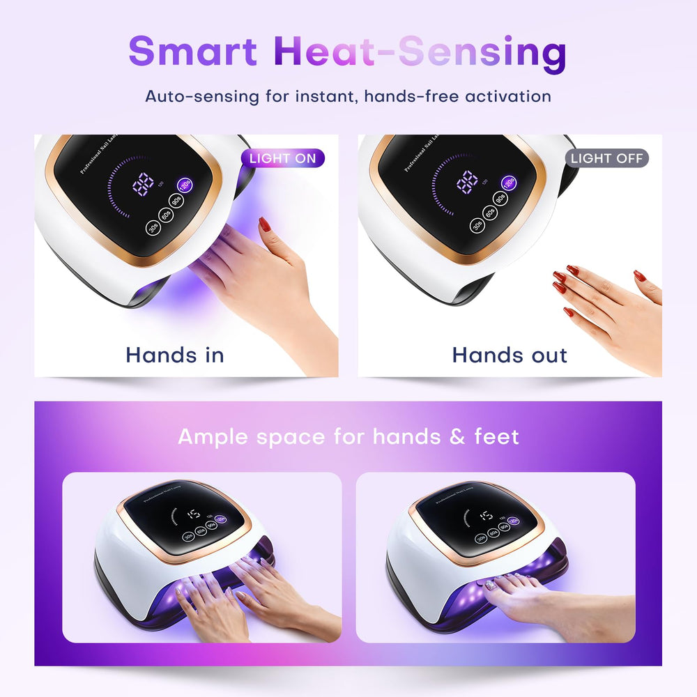 Gugusure 180W UV LED Nail Lamp ideal for home manicures