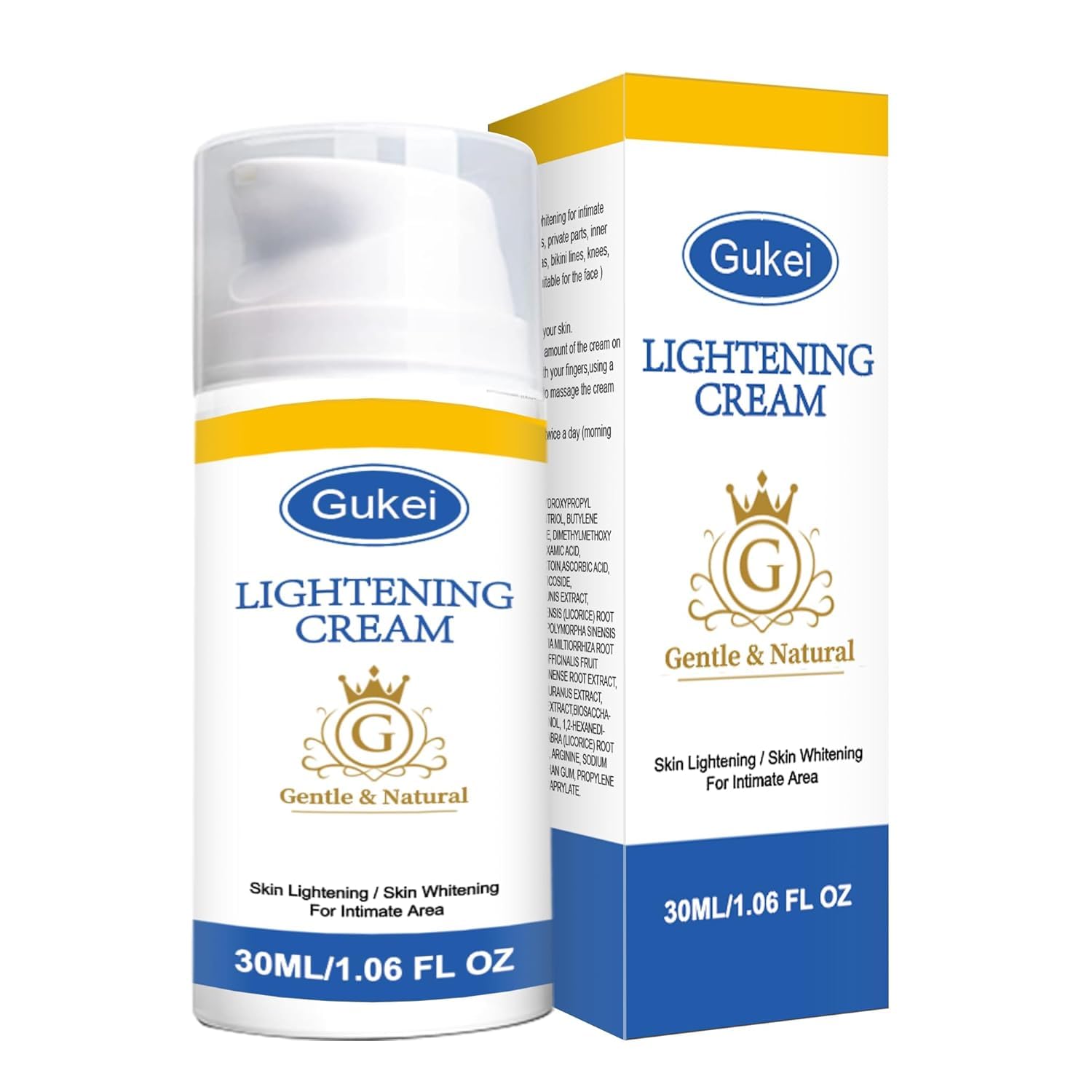 Gukei crema blanqueadora textura gel, experiencia ligera y de rápida absorción.
