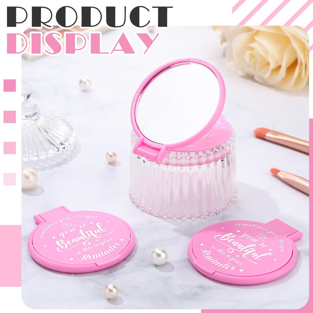 Gulfmew purse-size compact mirror 2-76-inch for on-the-go touch-ups.