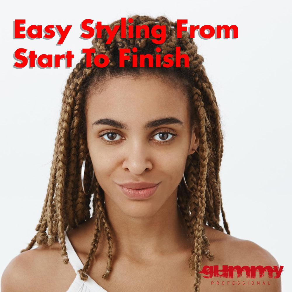 Gummy Daily styling routine shown in mirror for easy grooming.