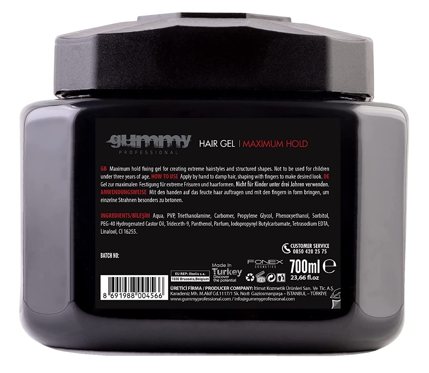 Gummy Hair Gel, fijación máxima y look extremo para estilos duraderos