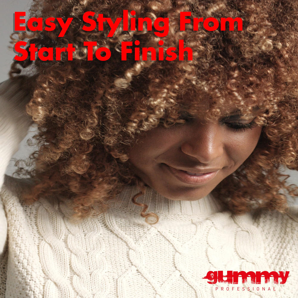 Gummy wax offers salon-quality finish for versatile looks.