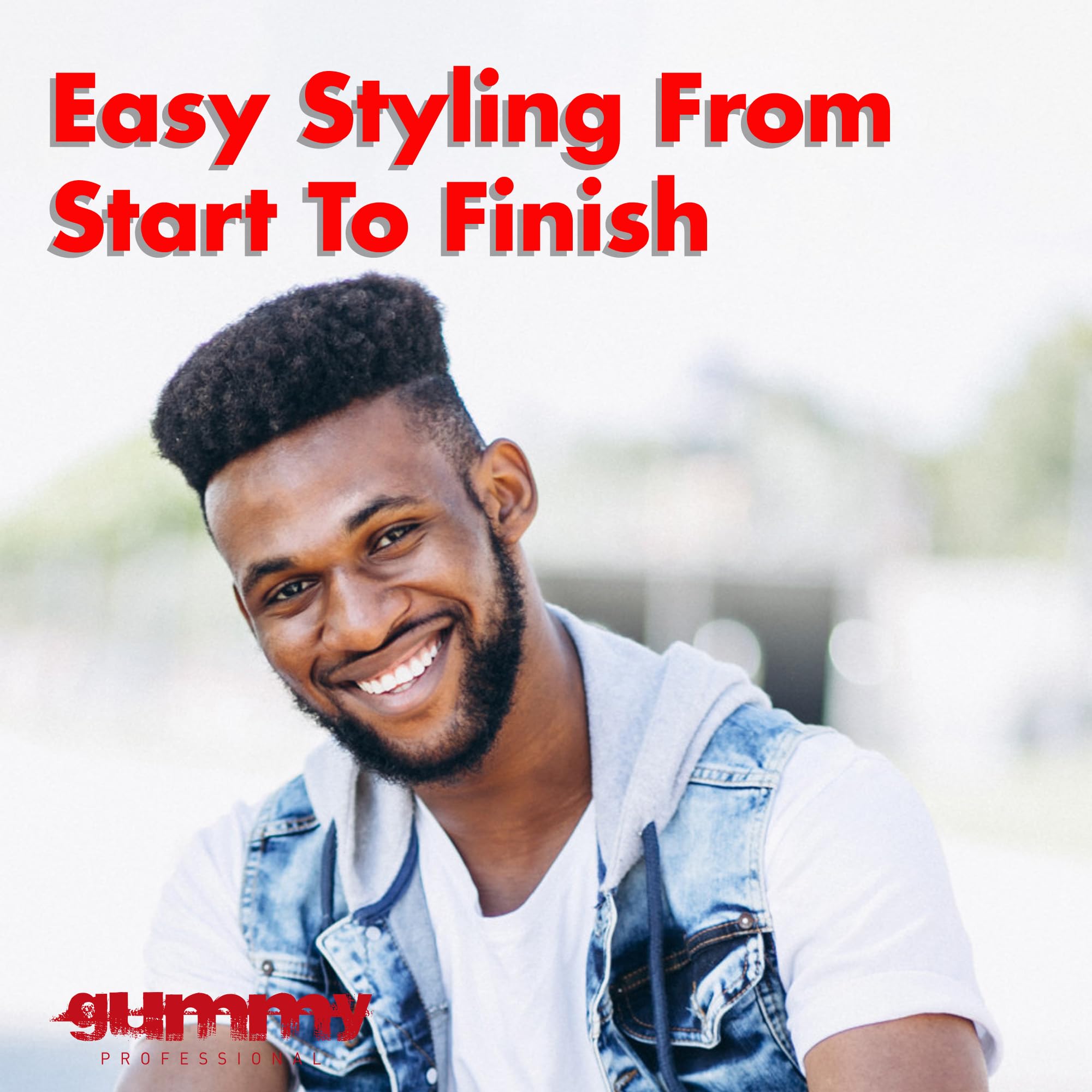 Gummy washout is easy with shampoo for quick restyling.