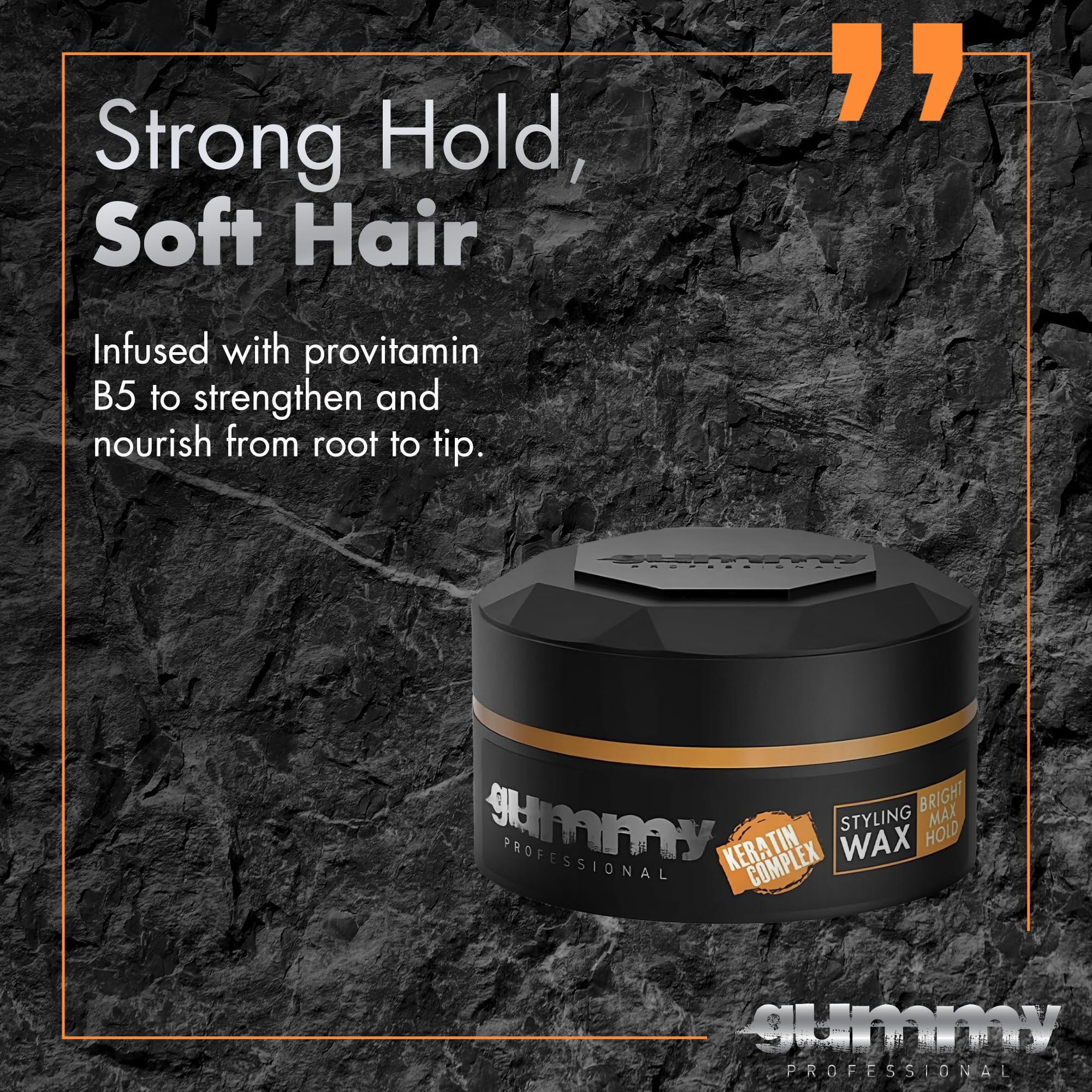 Gummy non greasy wax on hand shows easy spread and control.