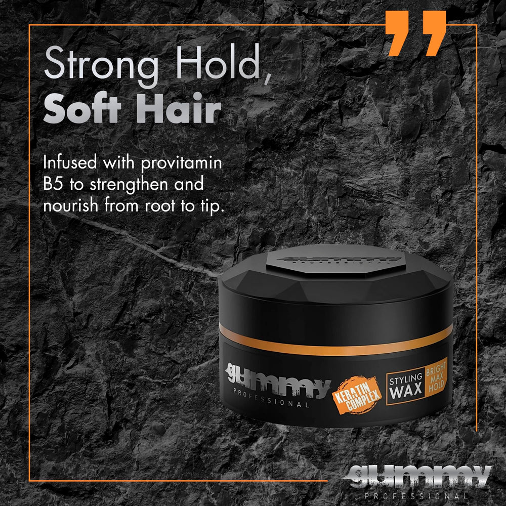 Gummy non greasy wax on hand shows easy spread and control.