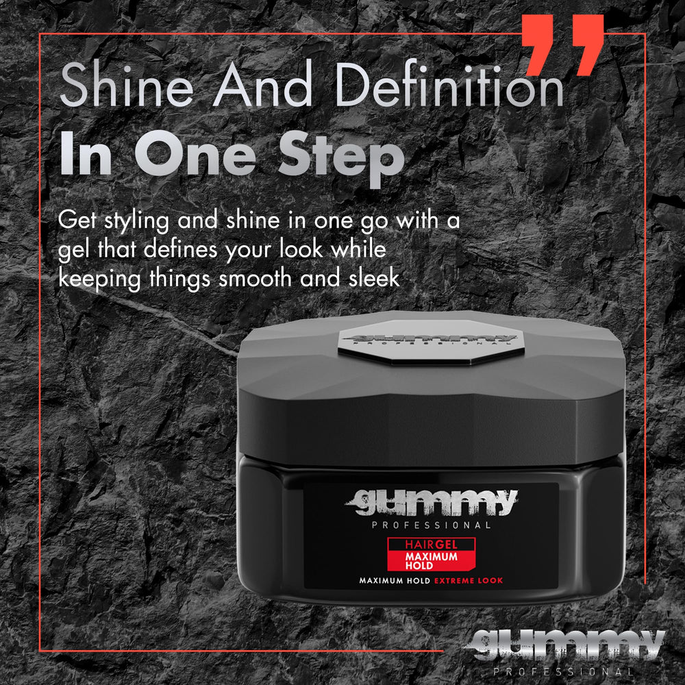 Gummy Hair Gel provides a clear formula with shine without buildup.