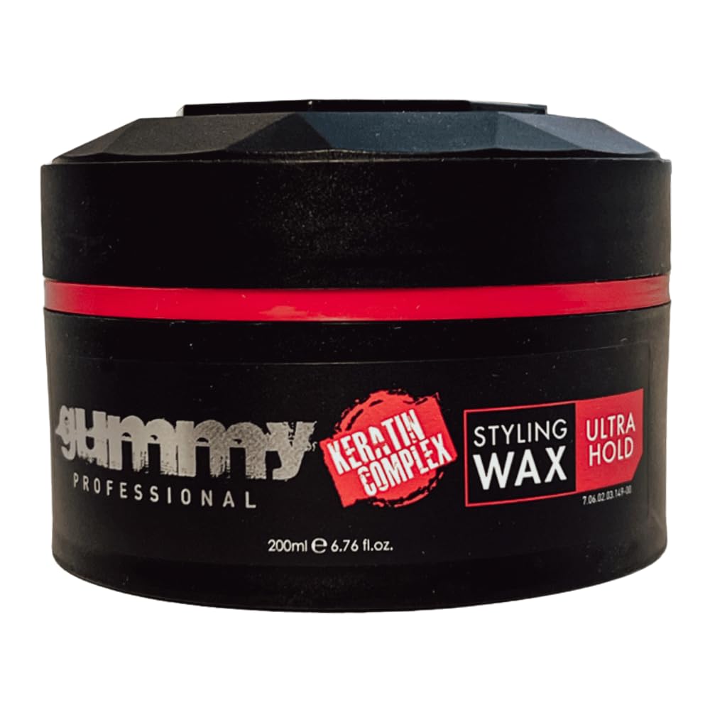Gummy professional wax on damp hair demonstrates easy styling and definition