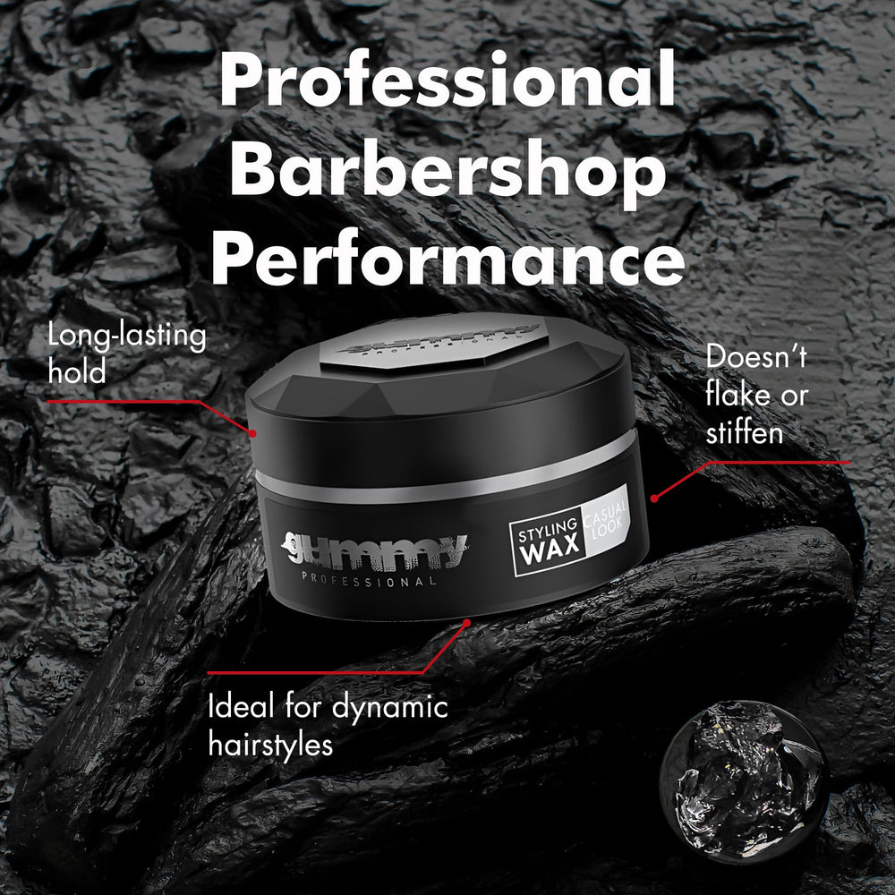 Gummy Hair Wax used on various hair types to reshape curls and waves.