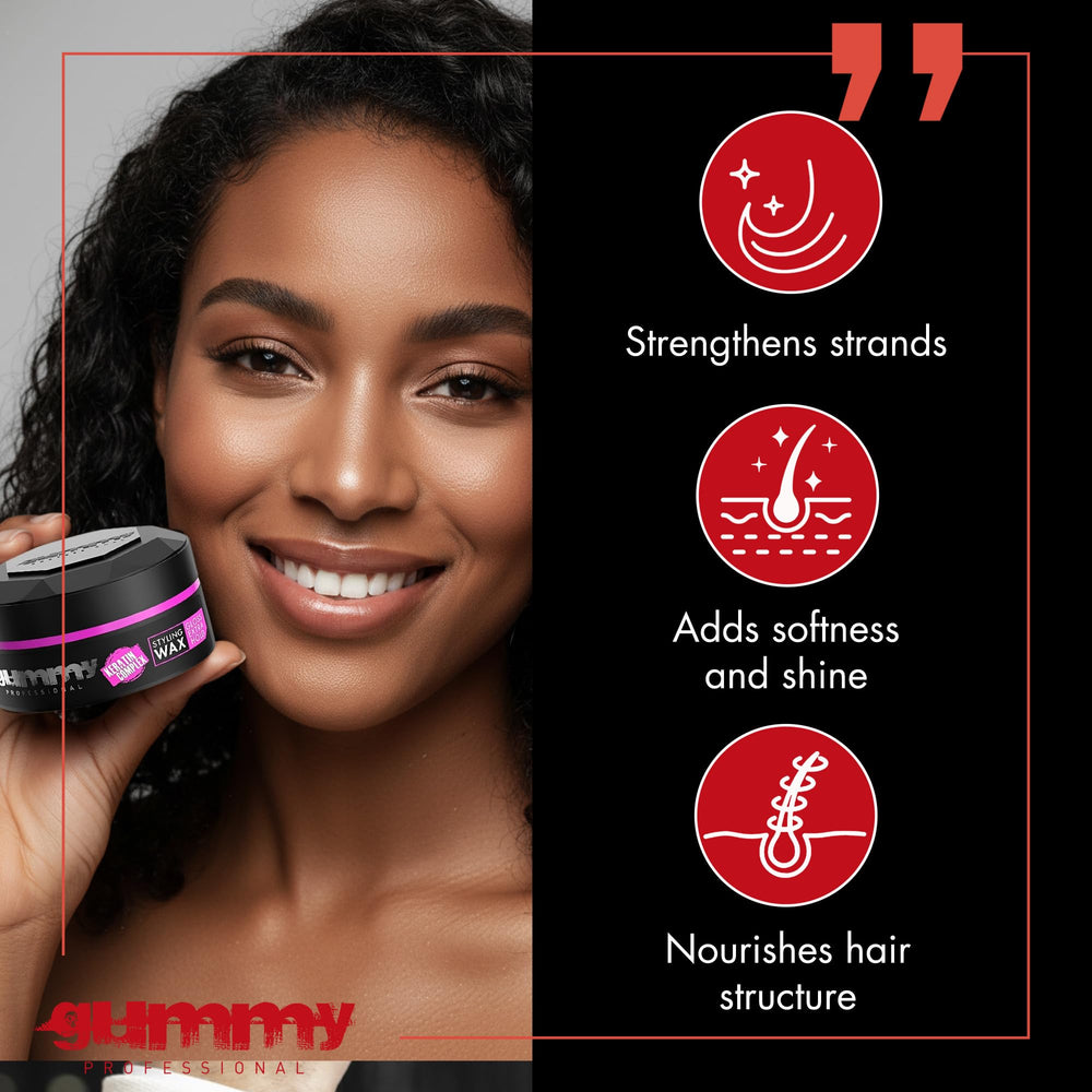 Water-based wax formula from Gummy for light, non-greasy control