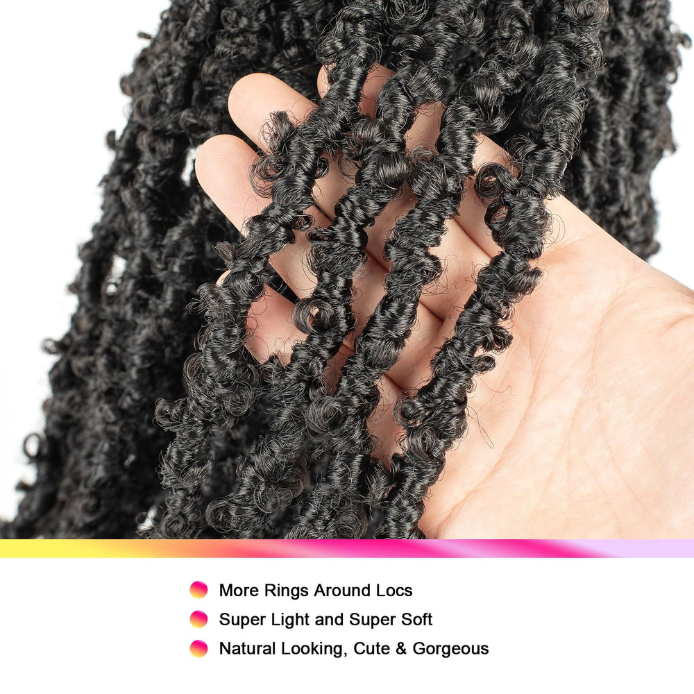 GUOHUI Butterfly Locs lightweight 65g per pack for comfortable wear.