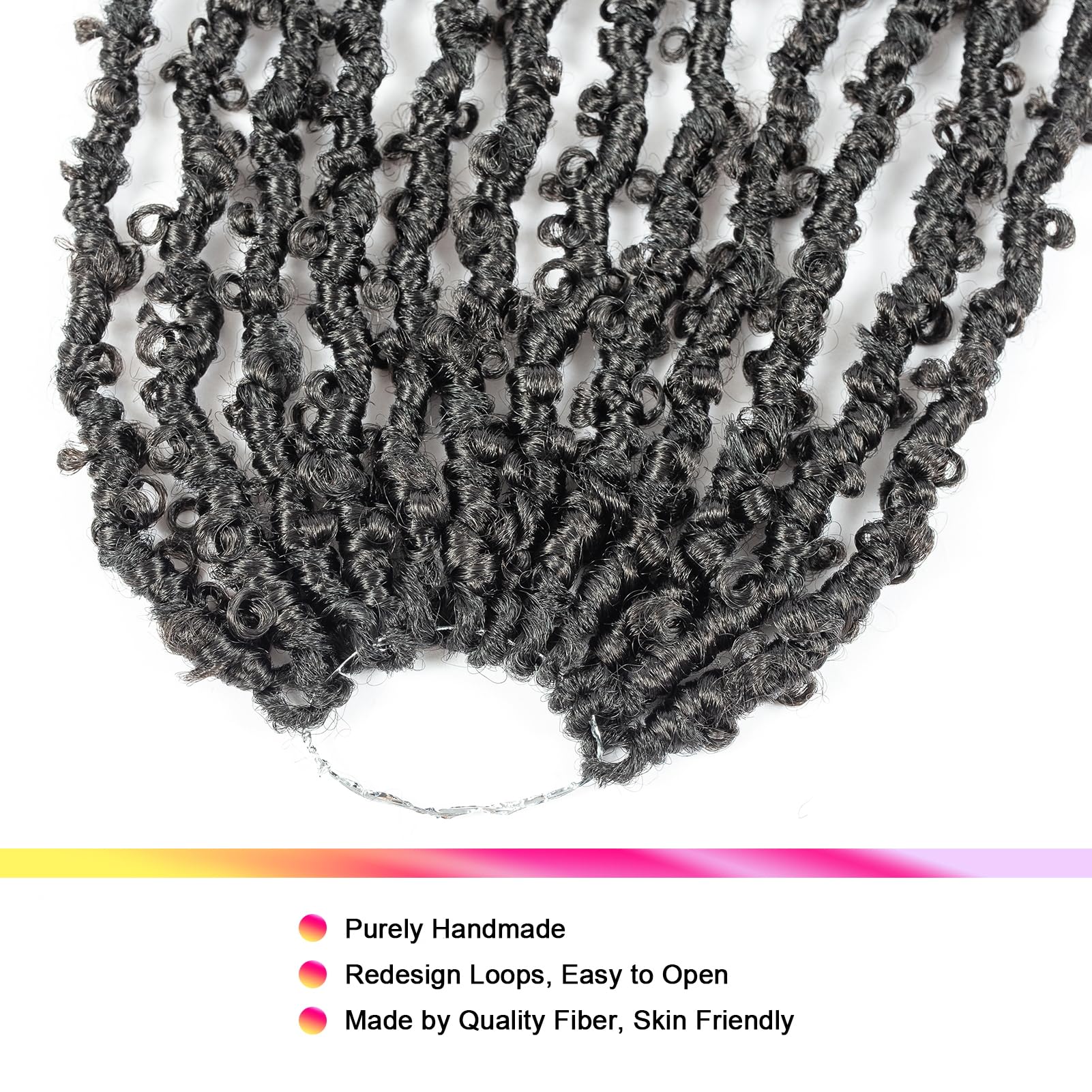 GUOHUI Butterfly Locs soft distressed fiber for natural movement.