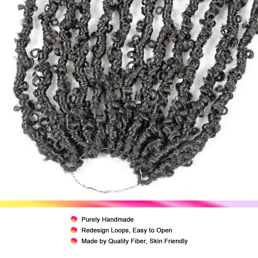 GUOHUI Butterfly Locs soft distressed fiber for natural movement.