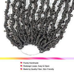 GUOHUI Butterfly Locs soft distressed fiber for natural movement.
