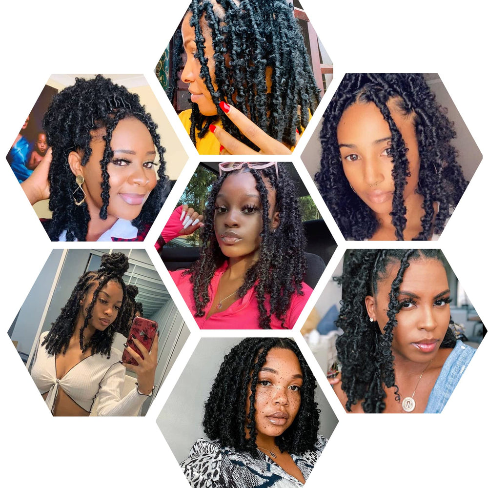 GUOHUI Butterfly Locs for women and kids with easy customization.