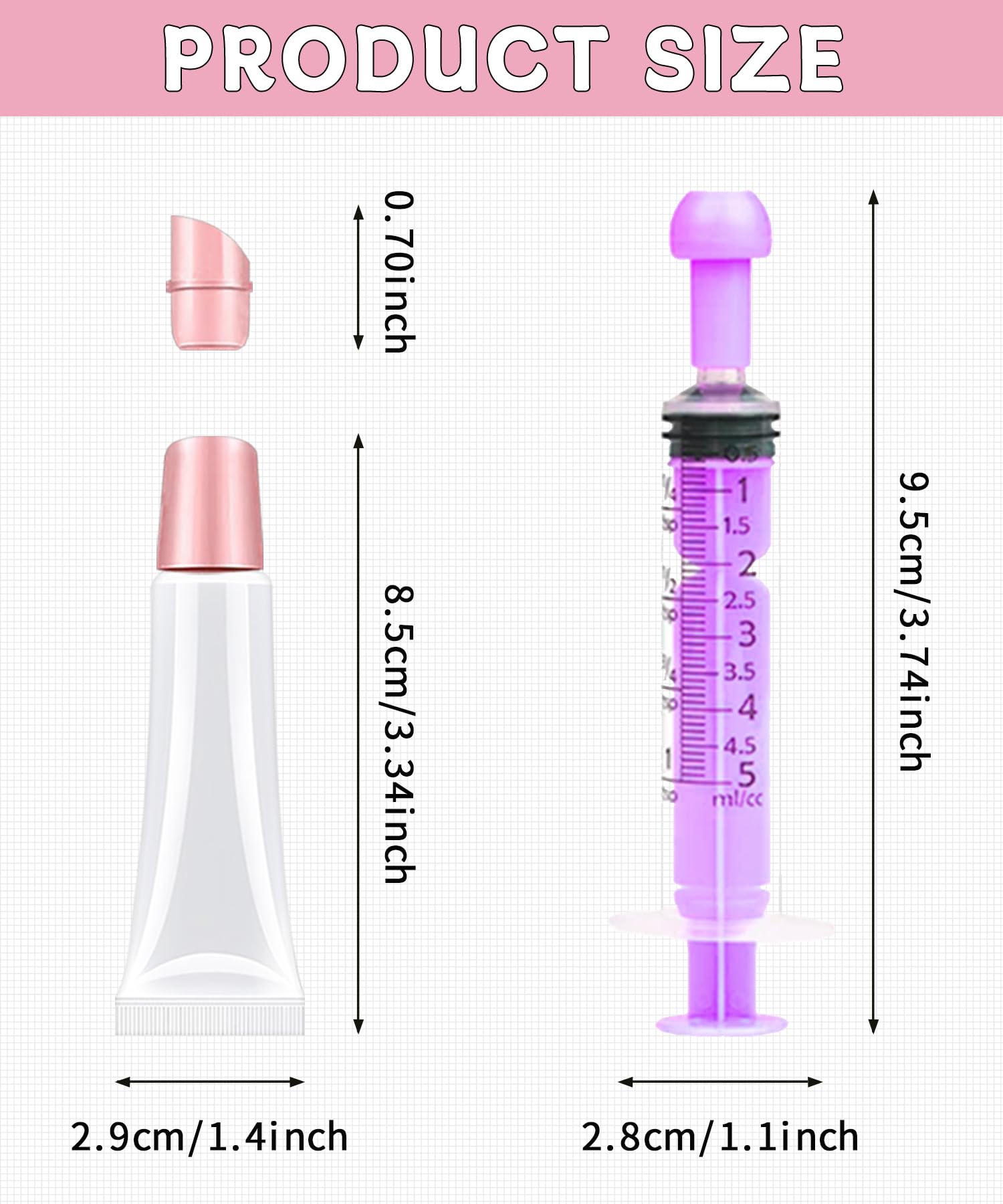 Guokoo tubo brillo labial 10ml, perfecto para viajar y organizar