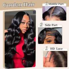 Gurdan 13x6 lace front wig cap construction for secure fit