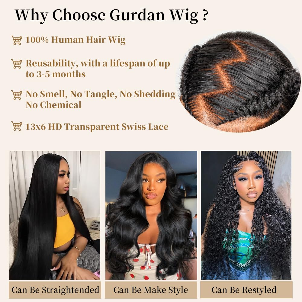 Gurdan 32-inch wig can be dyed or styled to suit you