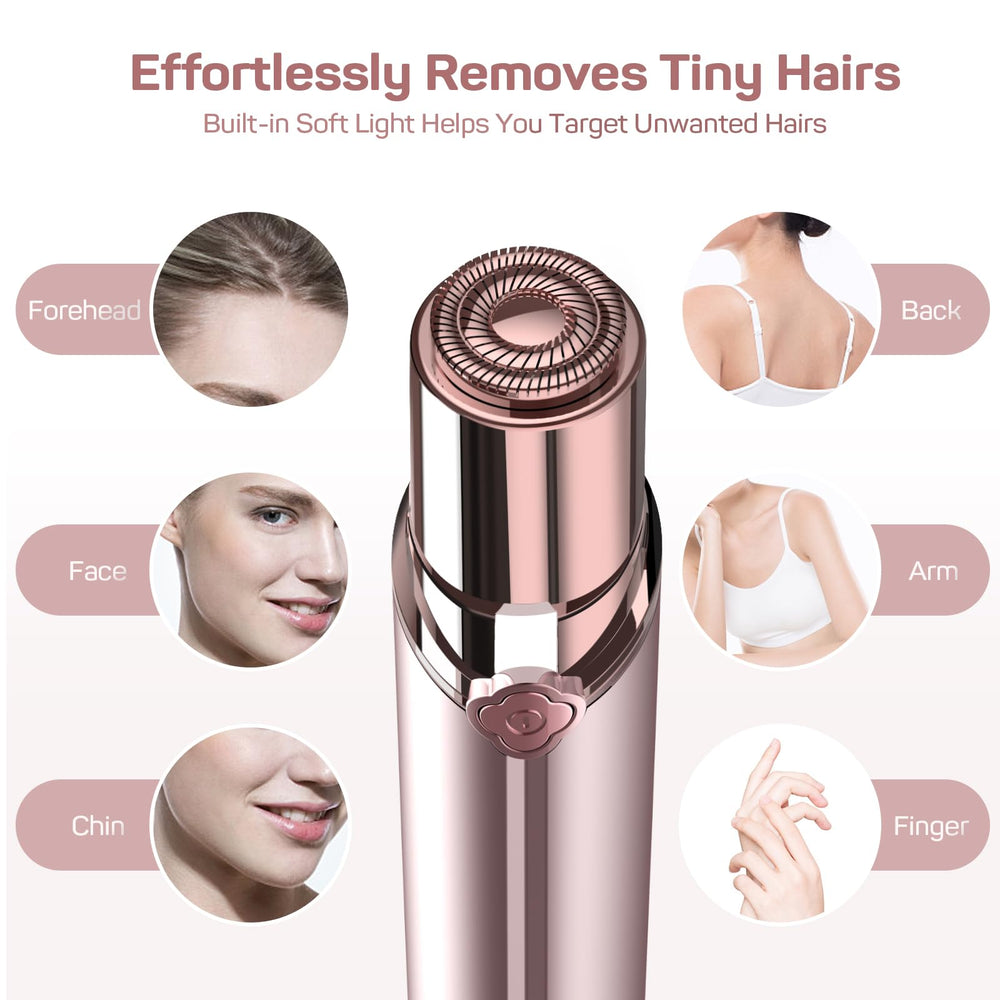 Gurelax facial hair remover side profile highlights compact travel-friendly design.