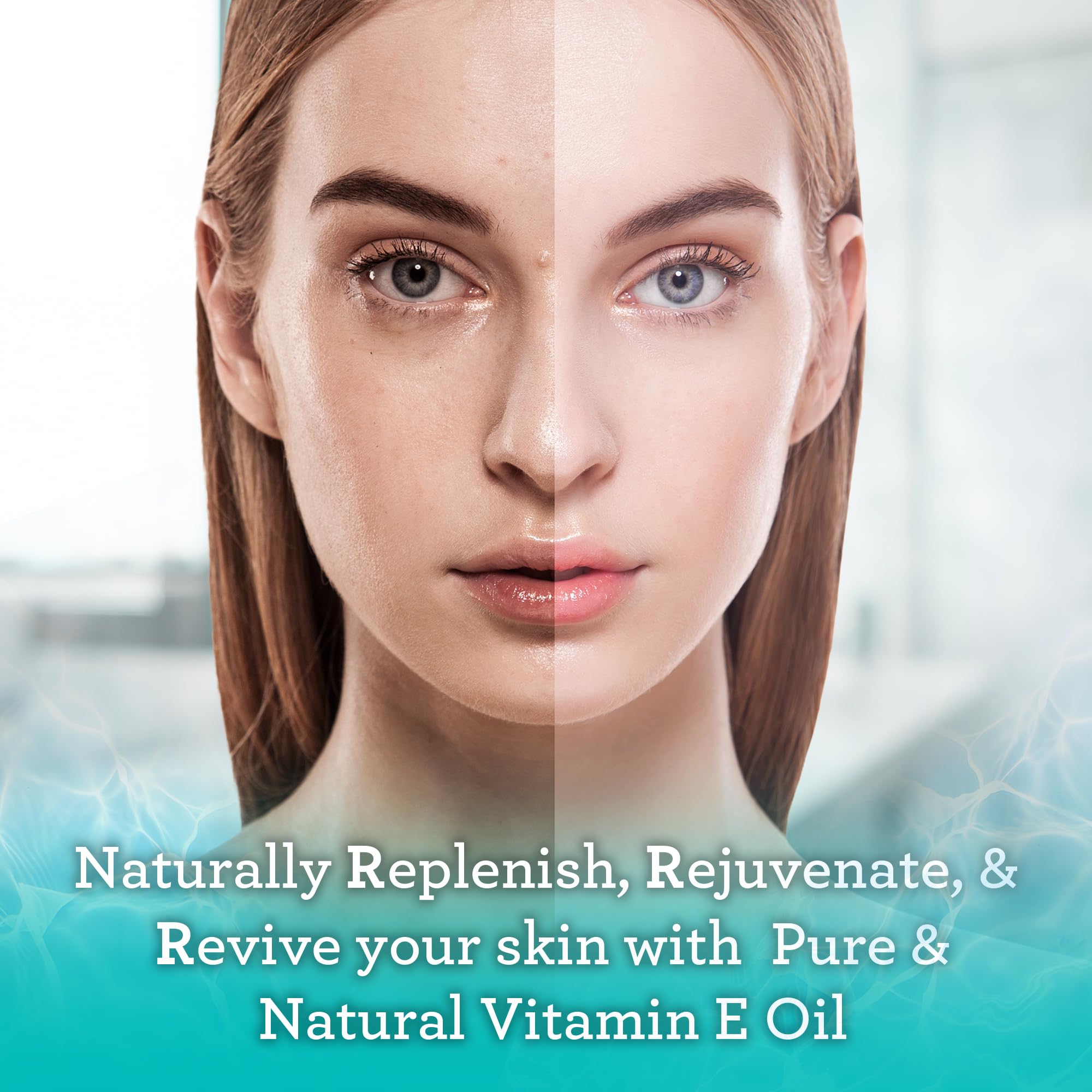 GuruNanda Vitamin E Oil on skin provides lightweight moisture after a shower.