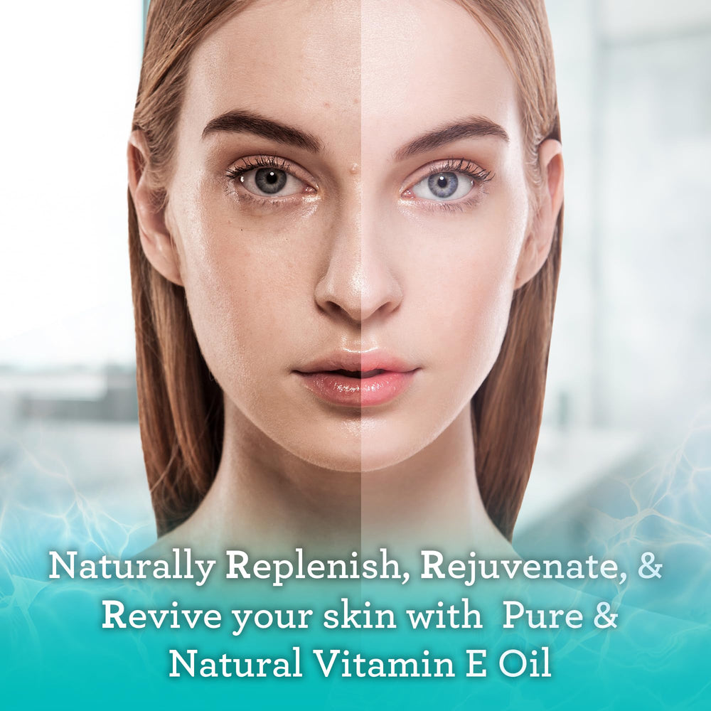 GuruNanda Vitamin E Oil on skin provides lightweight moisture after a shower.