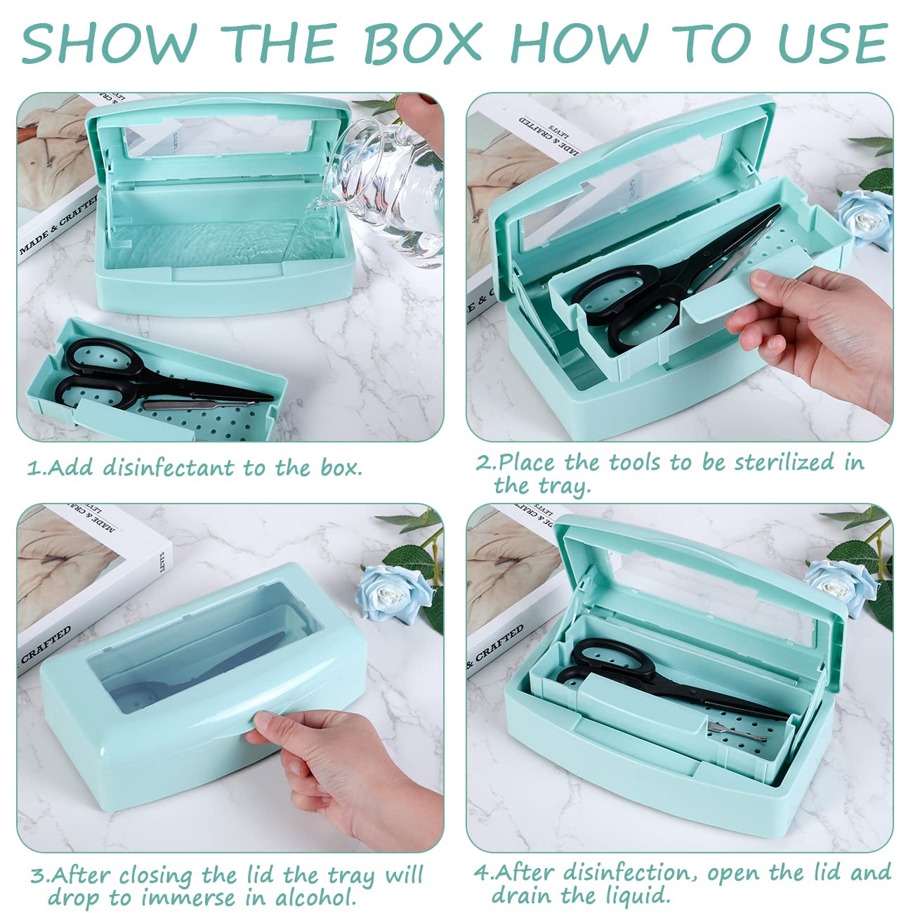 Compact storage organizer fits on shelves or countertops for tidy nail kits.
