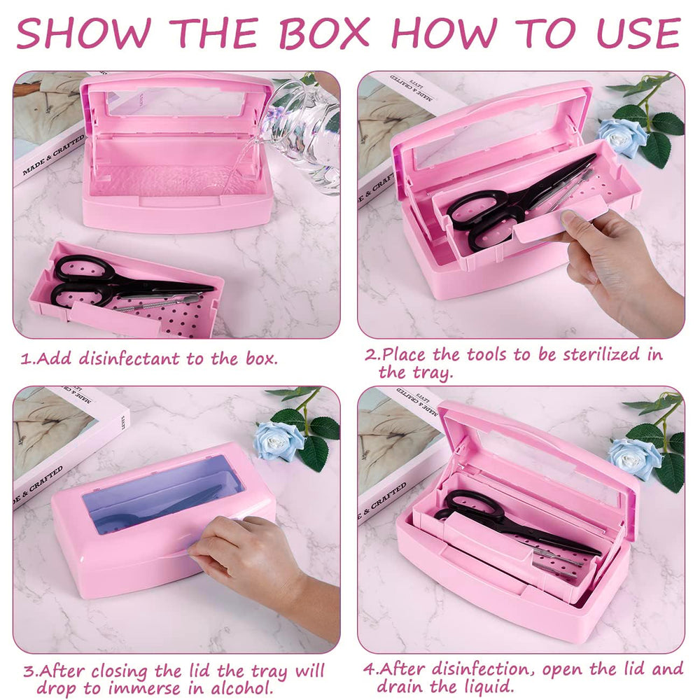 Gusnilo plastic storage box ideal for nail salons and home use.