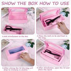Gusnilo plastic storage box ideal for nail salons and home use.