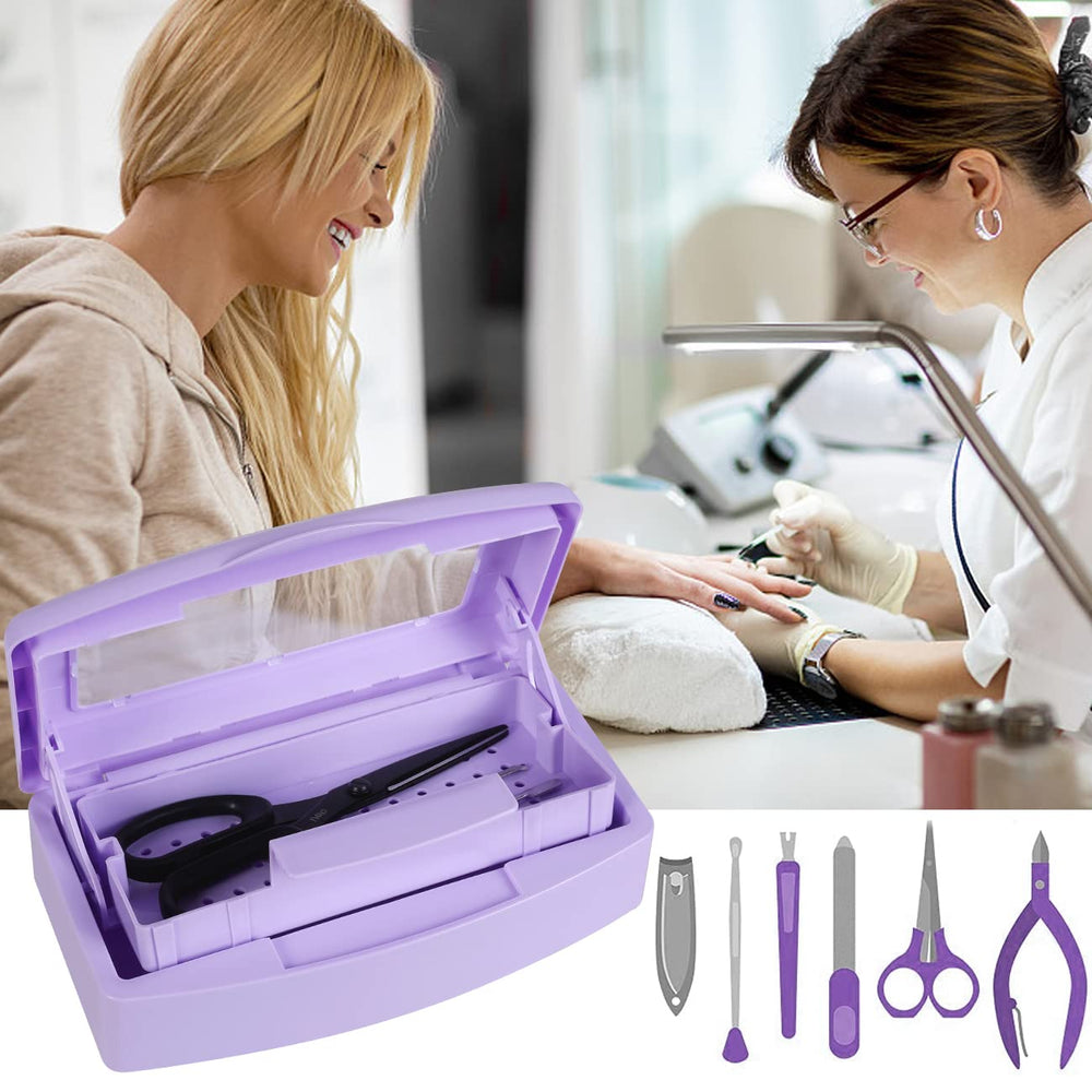 Clear lid lets staff monitor disinfection progress at a glance.