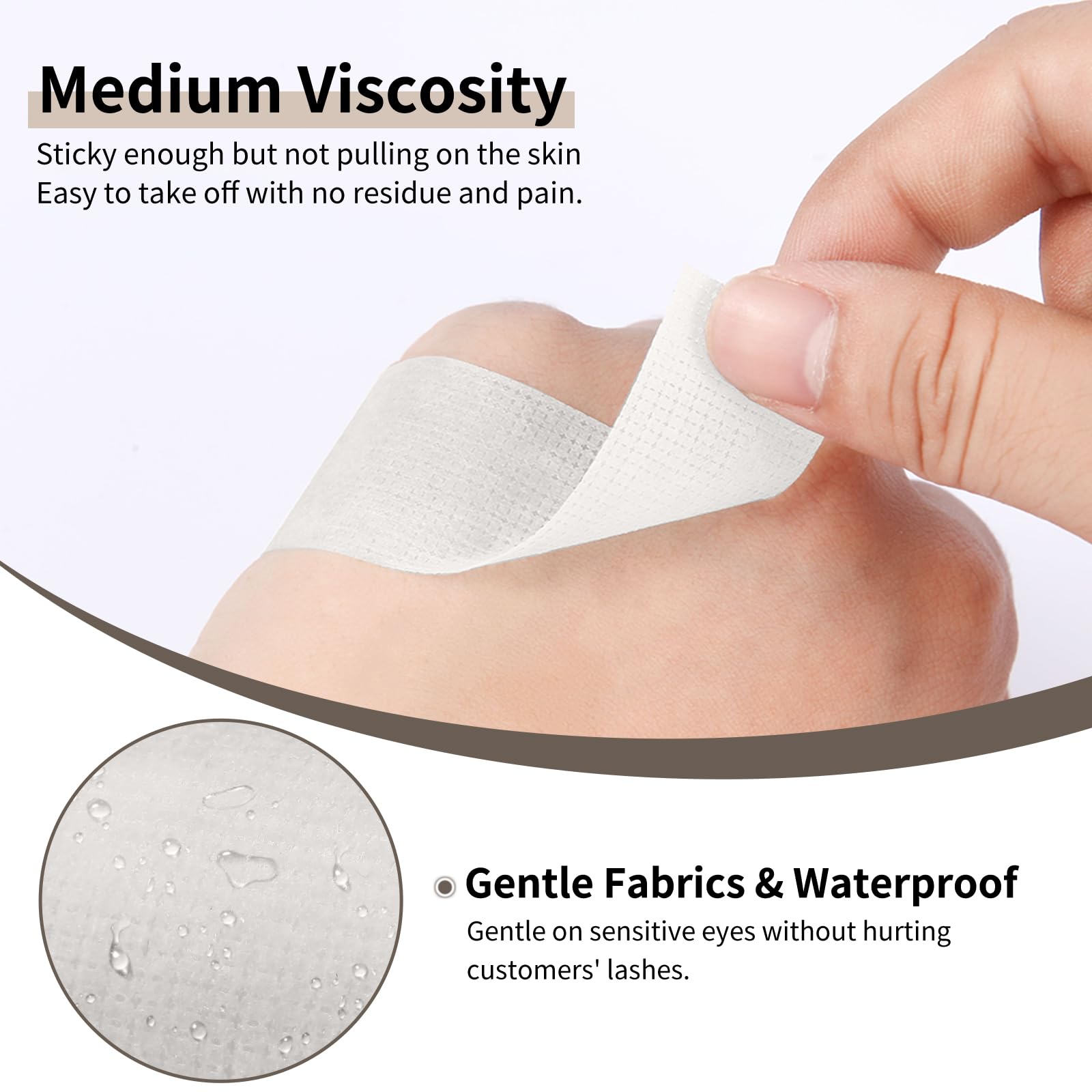guuooge lash tape breathable silicone surface protects skin during use