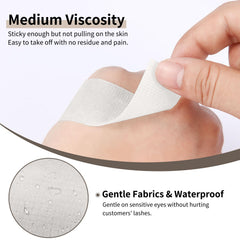 guuooge lash tape breathable silicone surface protects skin during use